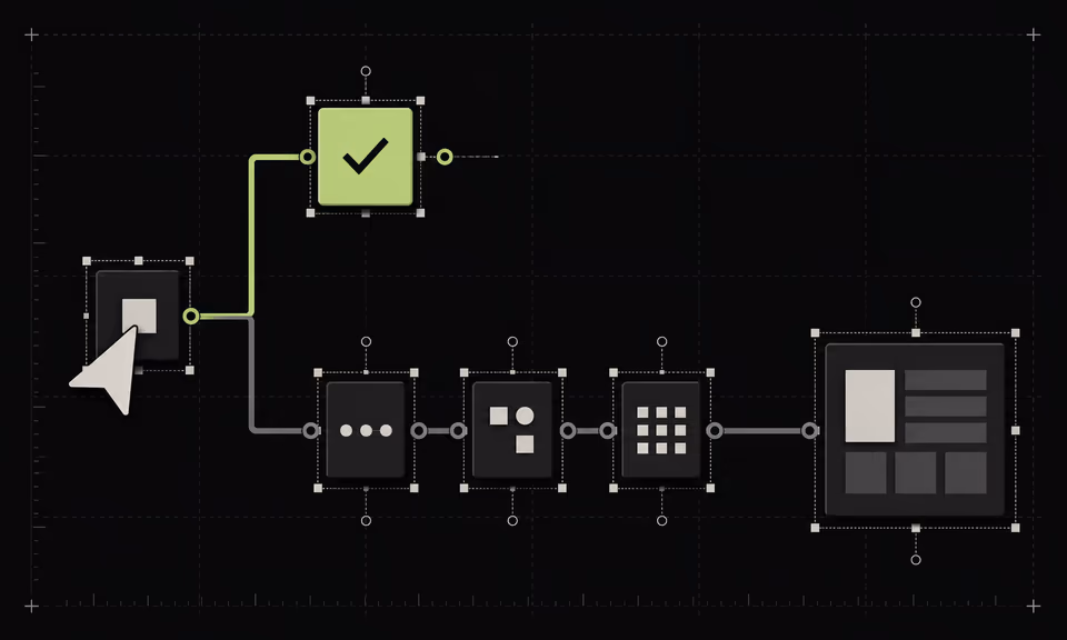 One interaction branches into immediate visual feedback and deferred processing.