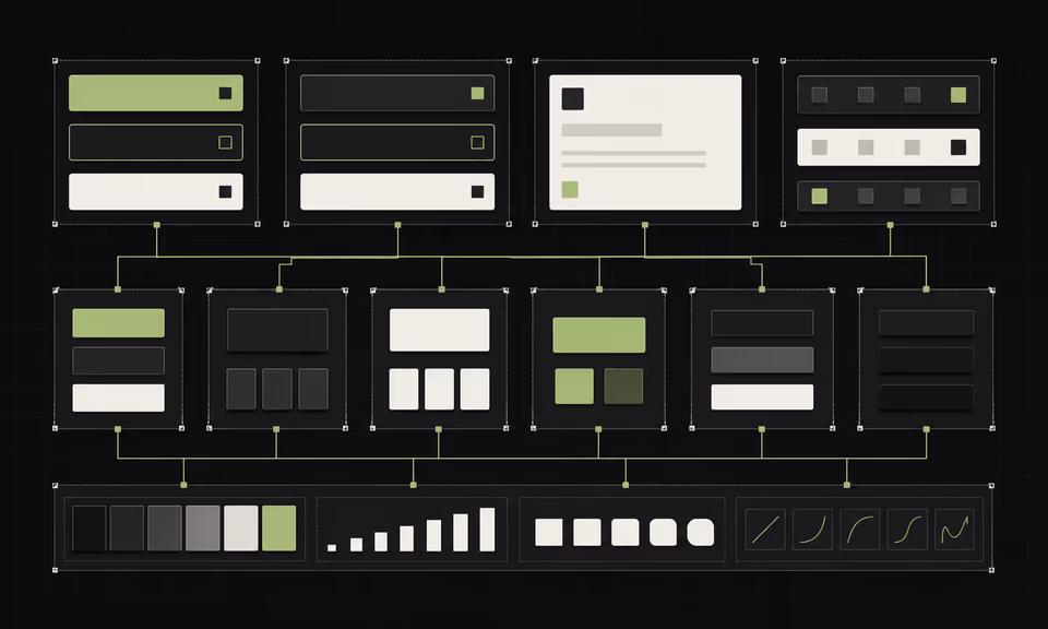 Primitive values flow through semantic roles before reaching finished components.